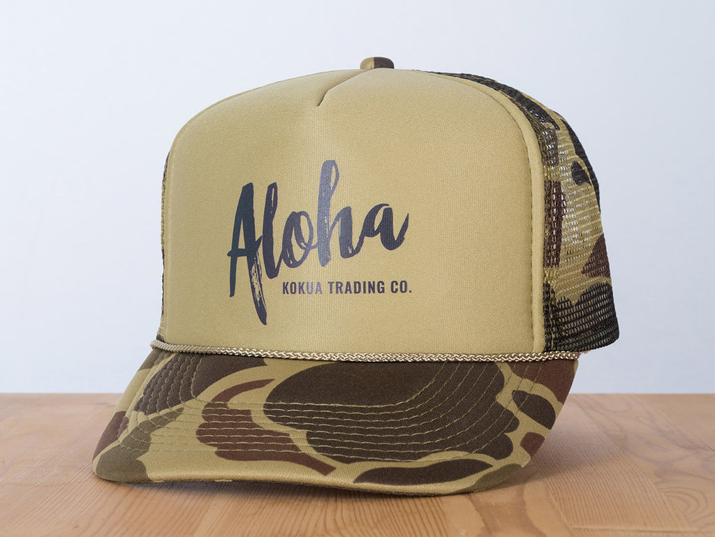 Aloha Kauai Black Trucker Hat – Locali Creative