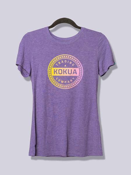 Women's Kokua Circle Yellow / Pink Blend on Purple