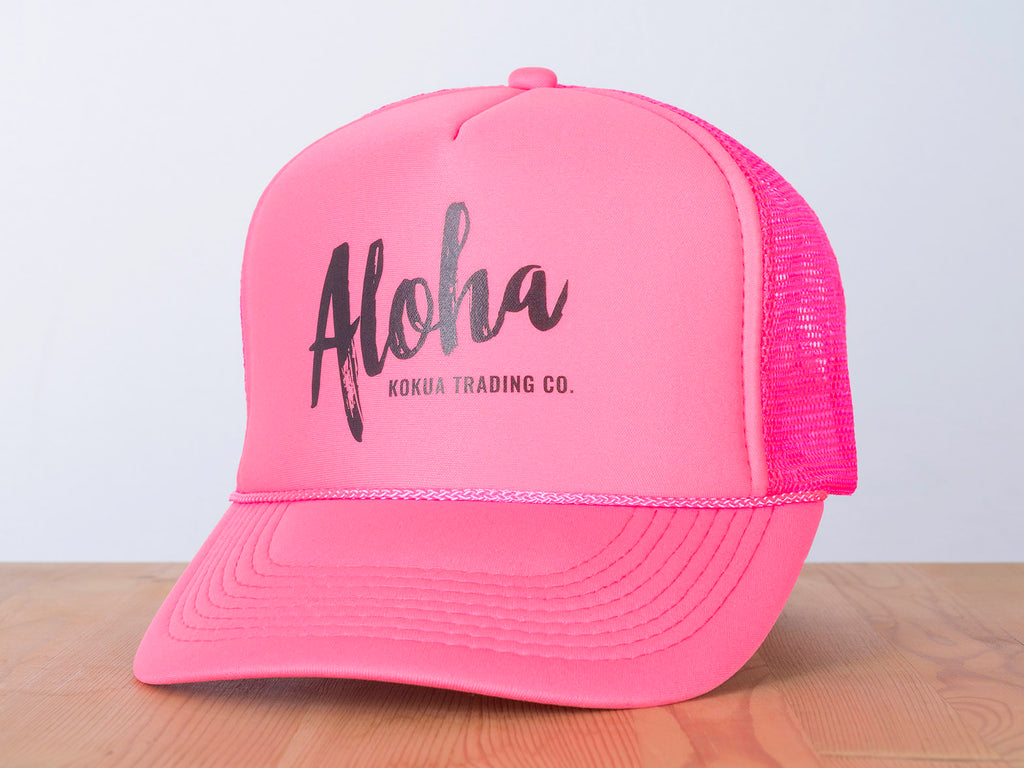 Aloha Kauai Black Trucker Hat – Locali Creative