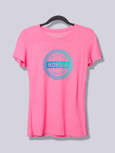 Women's Kokua Circle Blue / Teal Blend on Vintage Pink