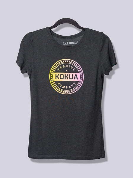 Women's Kokua Circle Yellow / Pink Blend on Vintage Black
